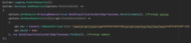 Configuración de protección GDPR