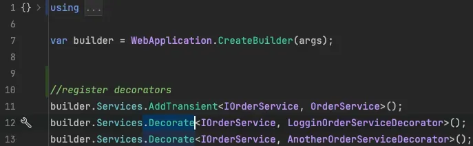 Scrutor: Metodo Decorate