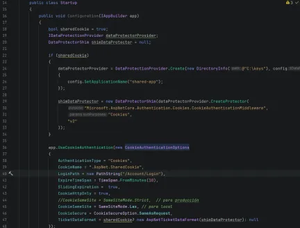 Código de ejemplo para implementar la interoperabilidad de cookies en NET Fx
