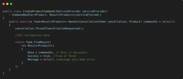 Capa de comando en el  patrón de resultado con Minimal APIs en .NET